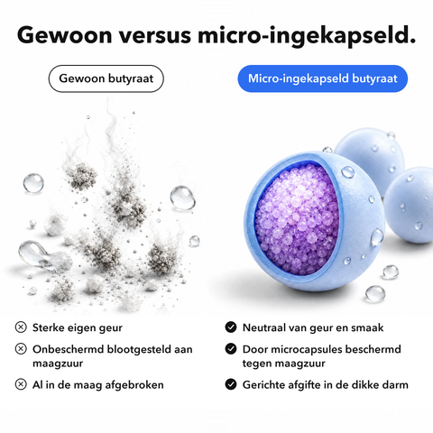 Microingekapseld Butyraat: Gewoon versus micro-ingekapseld