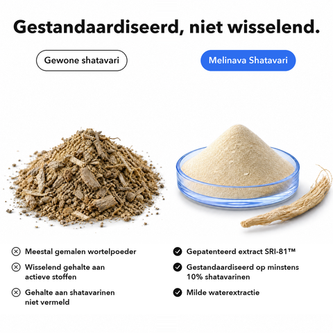 Shatavari: Gestandaardiseerd, niet wisselend