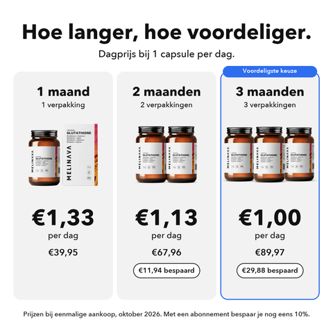 Liposomaal Glutathion: Hoe langer, hoe voordeliger