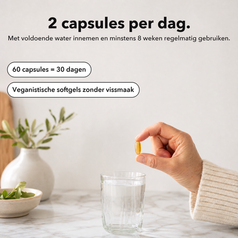 Omega 3 Vegan: 2 capsules per dag